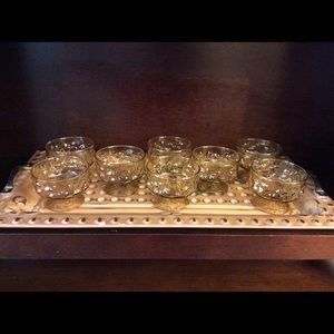 Vintage set of 8 Anchor Hocking Milano Glasses